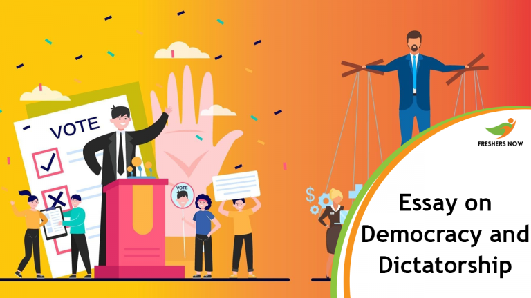 Essay on Democracy and Dictatorship for Students and Children | PDF Download