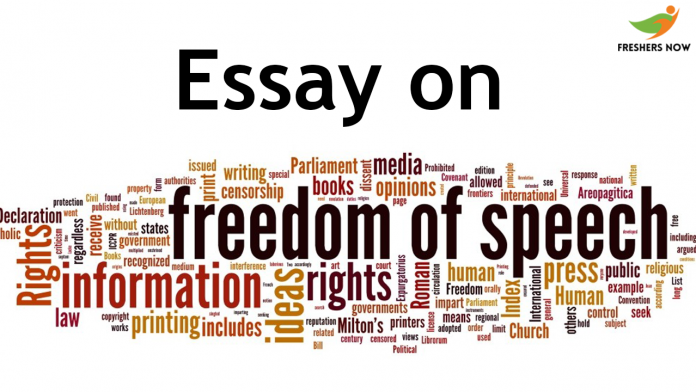short essay about freedom of speech