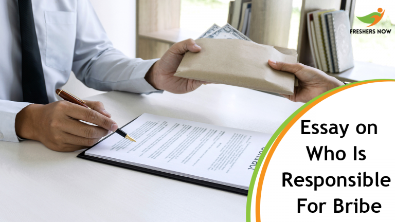 Who is Responsible for Bribery Essay for Students and Children | PDF Download