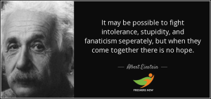 Albert Einstein Words About Intolerance