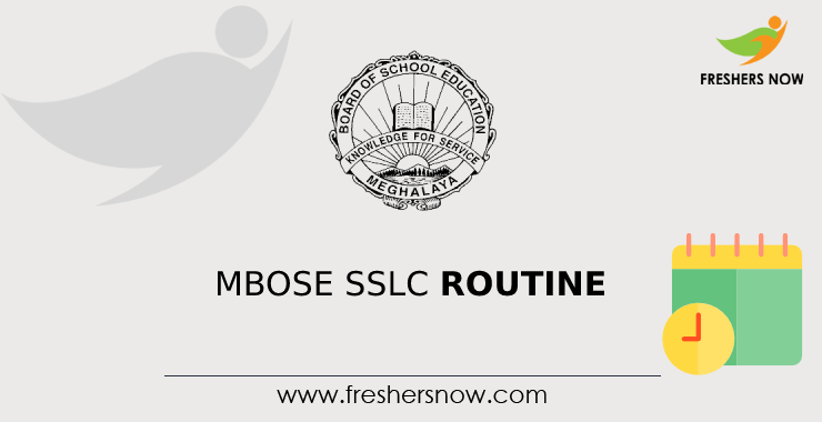 MBOSE SSLC Routine 2023 PDF (Released) | Class 10th Exam Time Table