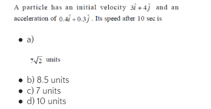 CBSE Class 11 Motion in a plane (10 Q)